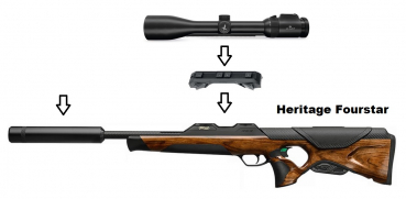 Walther RS3 Heritage Fourstar + Swarovski Z6i 2,5-15x50 P SR + Schalldämpfer + ... / Komplettpaket