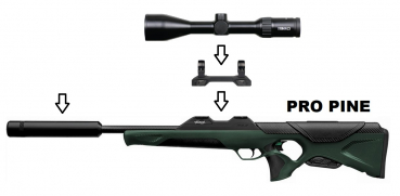 Walther RS3 Pro Pine + Steiner 3-12x56 + Schalldämpfer + ... / Komplettpaket