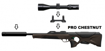 Walther RS3 Pro Chestnut + Steiner 3-12x56 + Schalldämpfer + ... / Komplettpaket