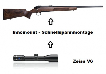 Steel Action HM Medium Holz + Zeiss V6 2,5-15x56M + Montage + ... / Komplettpaket