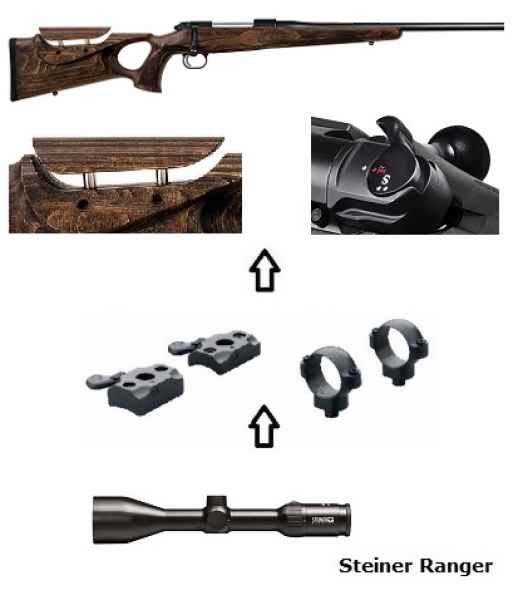 Mauser M12 MAX + Steiner Ranger 3-12x56 + Montage + ... Komplettpaket
