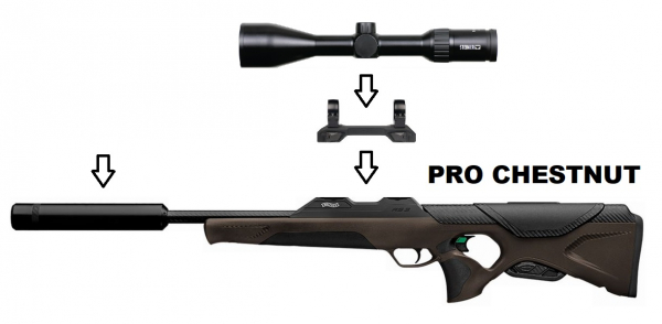 Walther RS3 Pro Chestnut + Steiner 2,5-10x50 + Schalldämpfer + ... / Komplettpaket